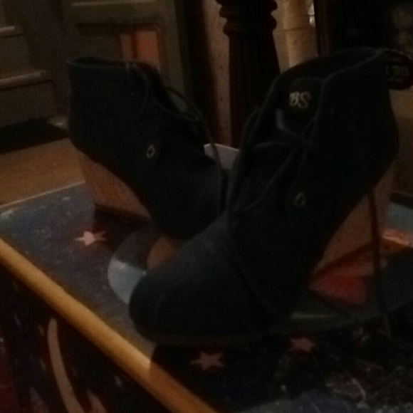 Bob's Navy denim wedge - Picture 1 of 2